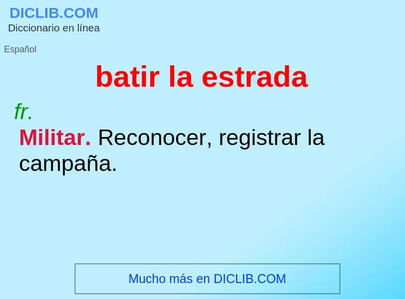 O que é batir la estrada - definição, significado, conceito