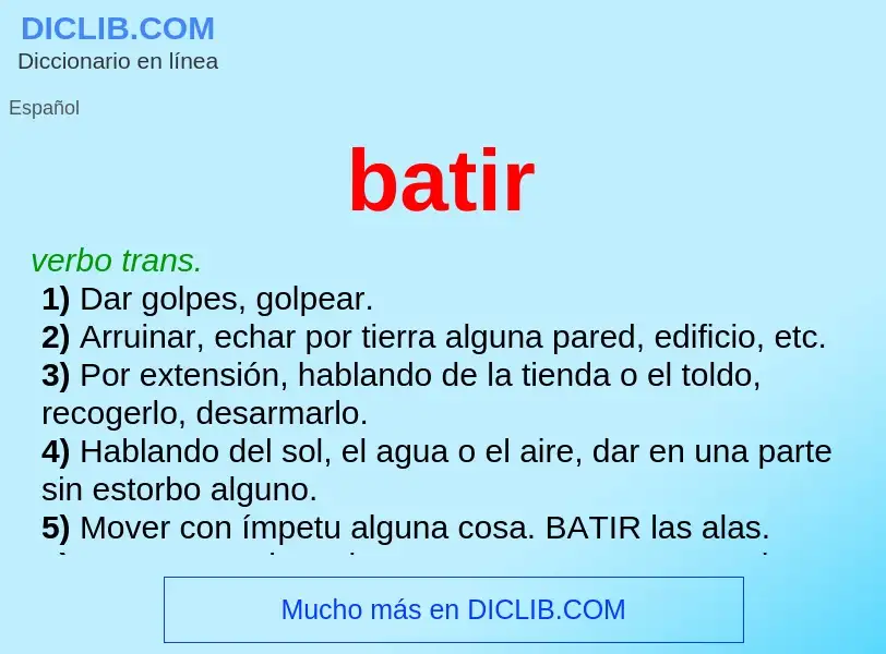 Wat is batir - definition