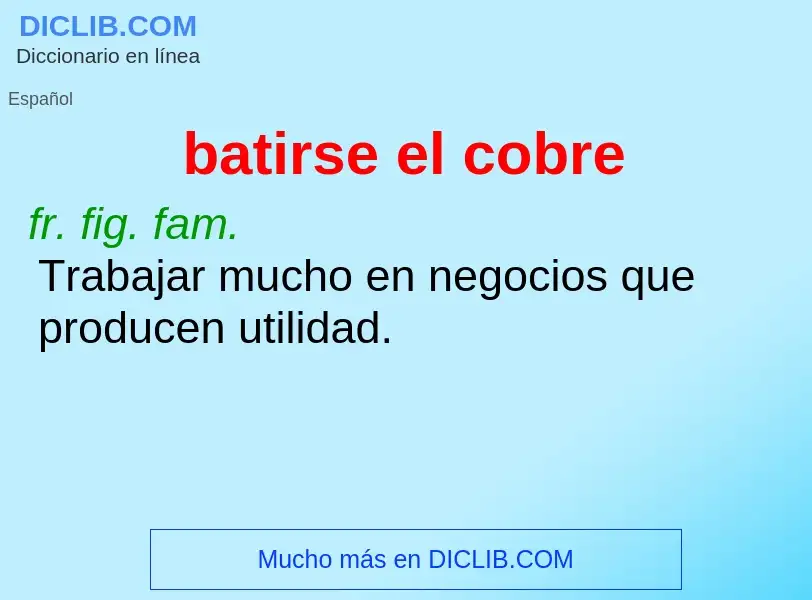 Wat is batirse el cobre - definition