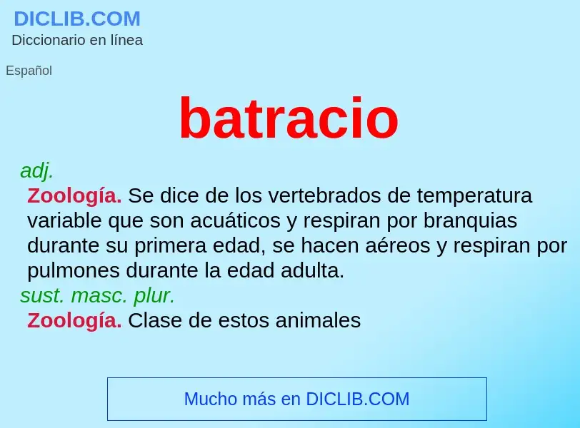 Was ist batracio - Definition