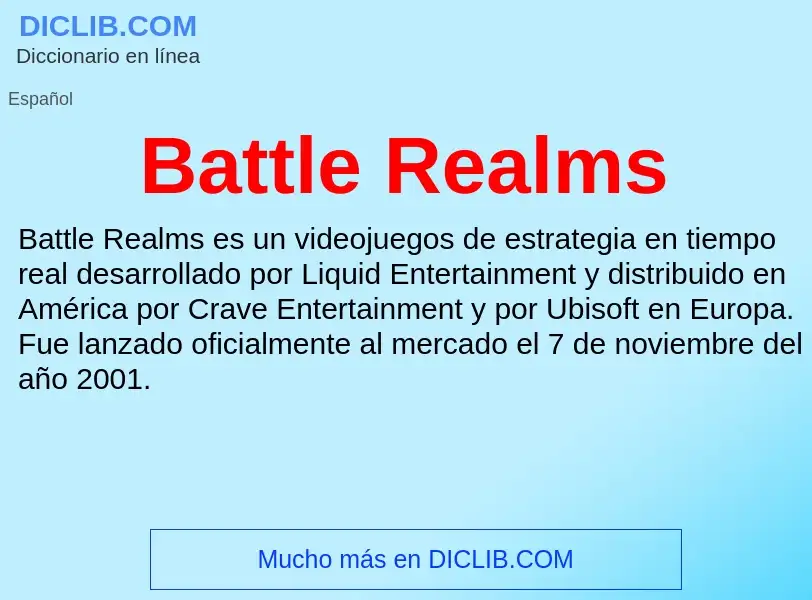 Che cos'è Battle Realms - definizione