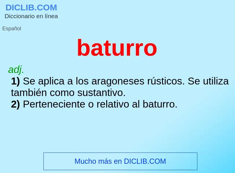 What is baturro - definition