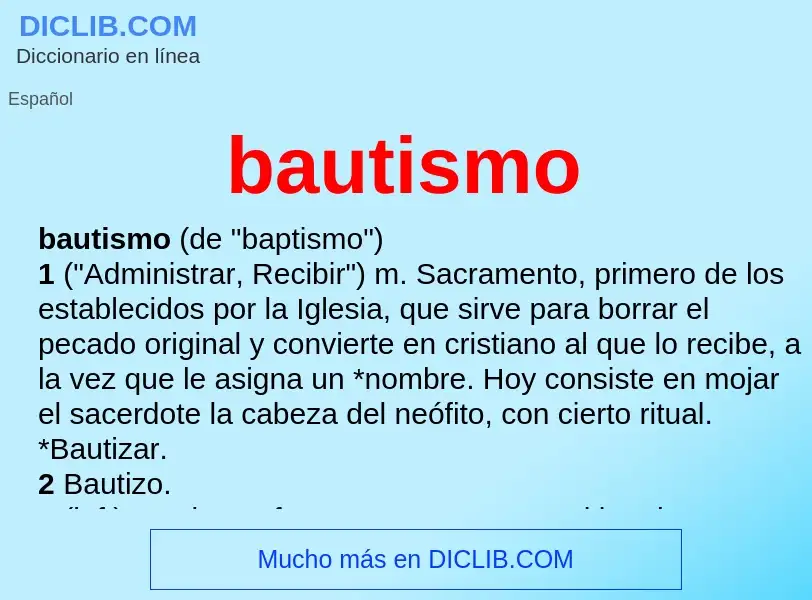 Was ist bautismo - Definition