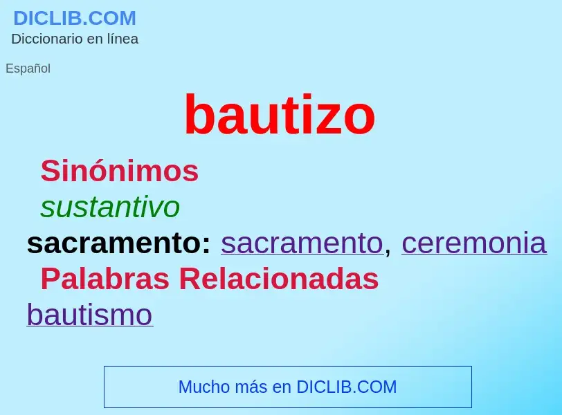 ¿Qué es bautizo? - significado y definición