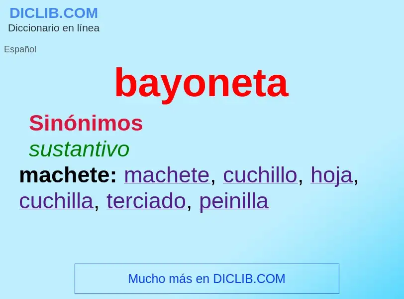 What is bayoneta - definition