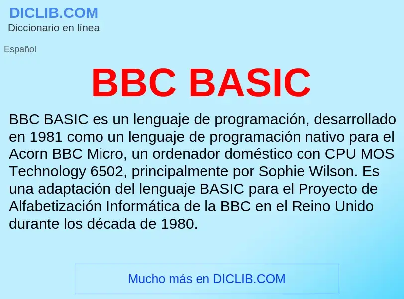 Τι είναι BBC BASIC - ορισμός