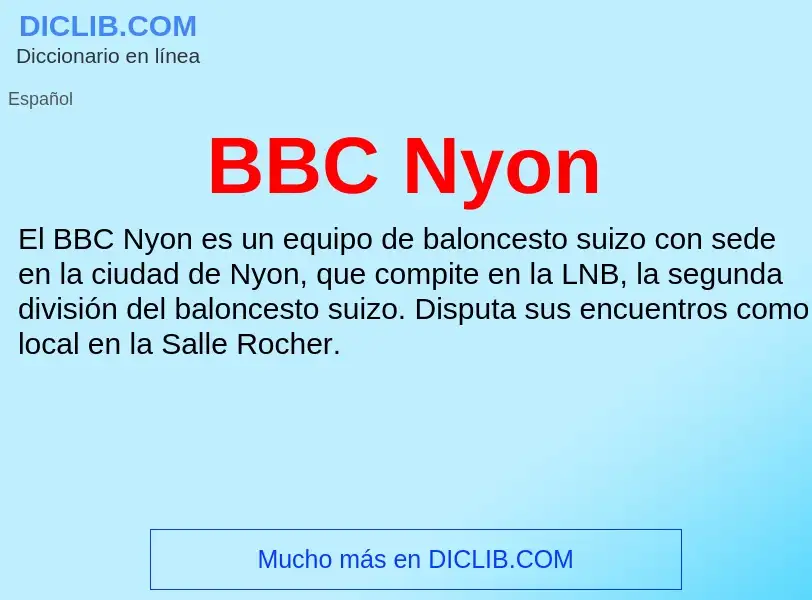 Τι είναι BBC Nyon - ορισμός