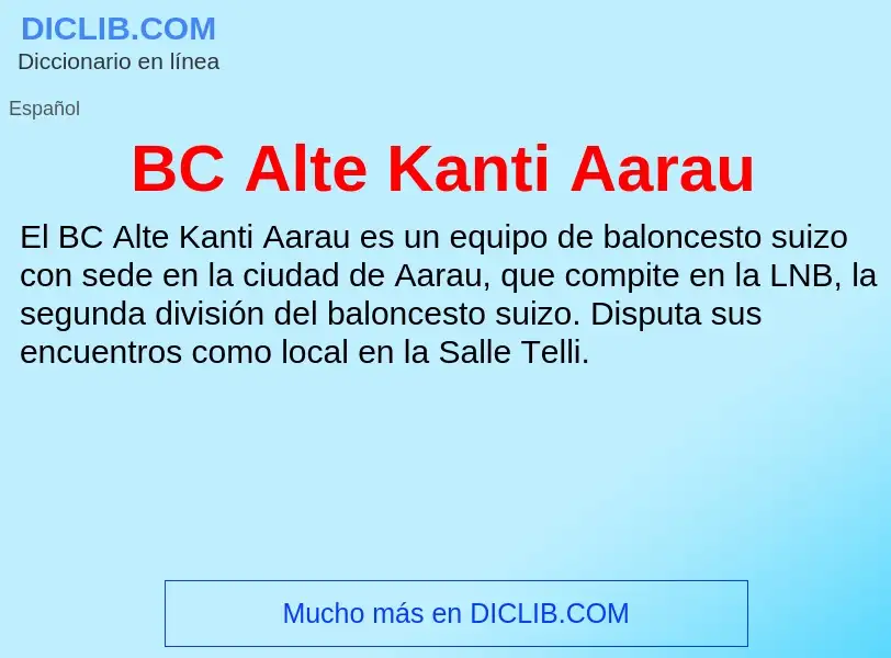 What is BC Alte Kanti Aarau - definition