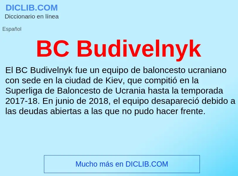 What is BC Budivelnyk - definition