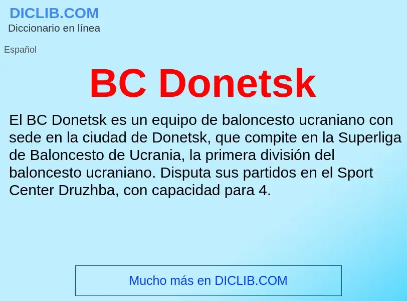 What is BC Donetsk - definition