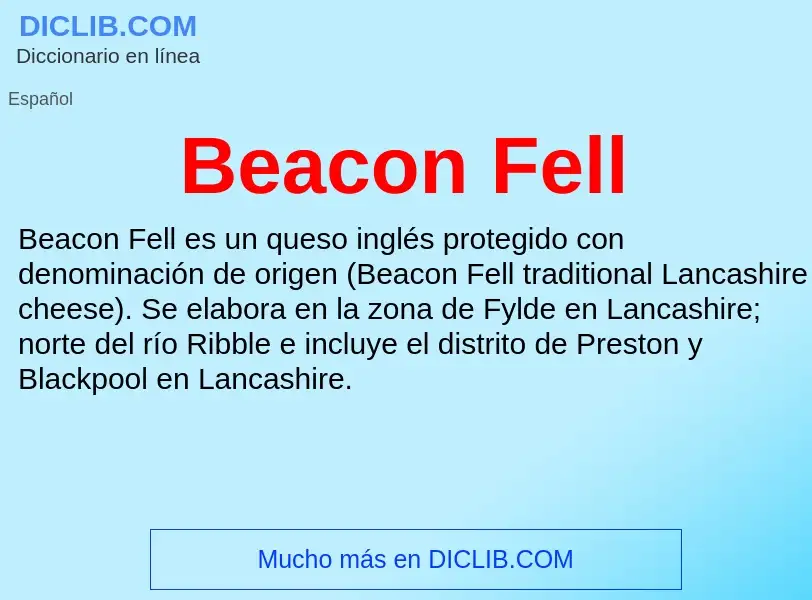 What is Beacon Fell - meaning and definition