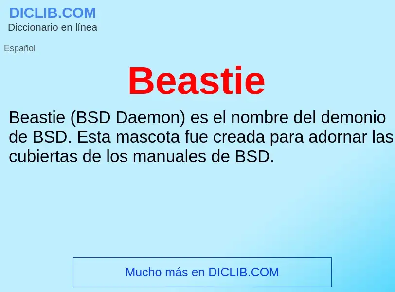 Wat is Beastie - definition