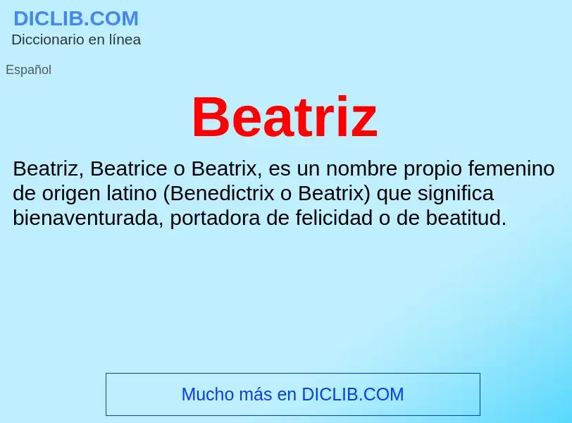 Что такое Beatriz - определение