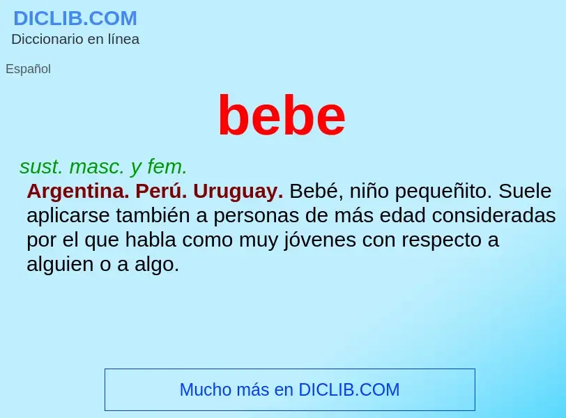 Wat is bebe - definition