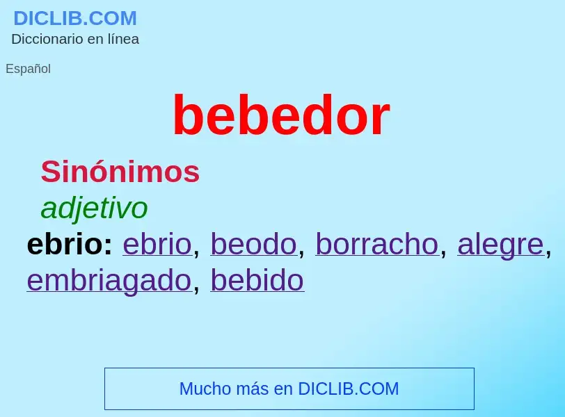 What is bebedor - definition