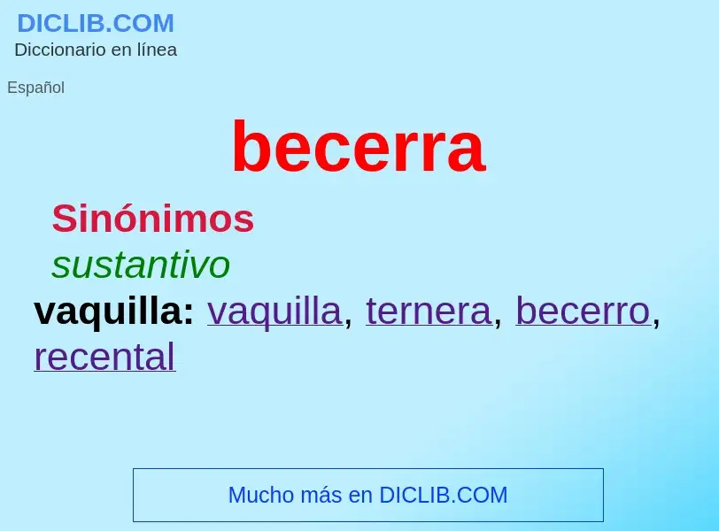 What is becerra - meaning and definition