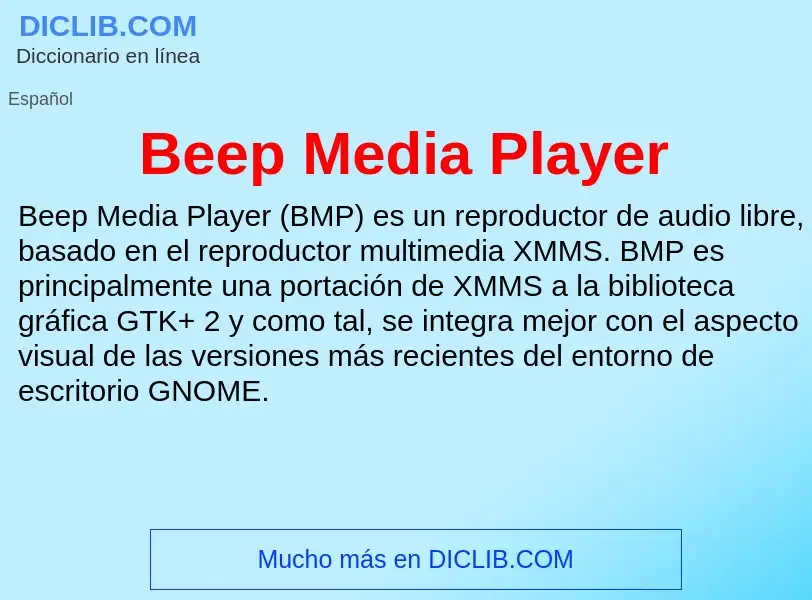 Wat is Beep Media Player - definition