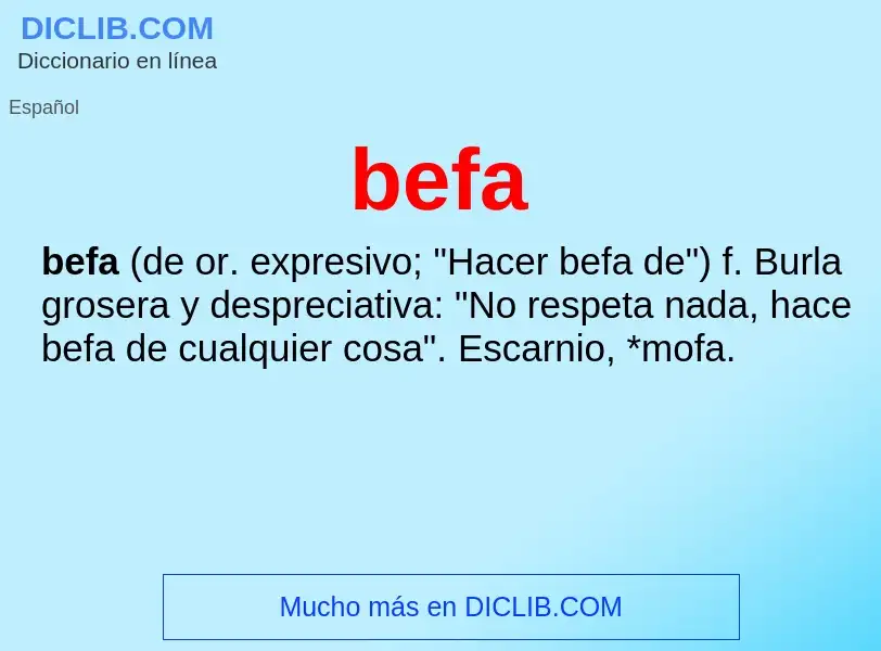 Wat is befa - definition