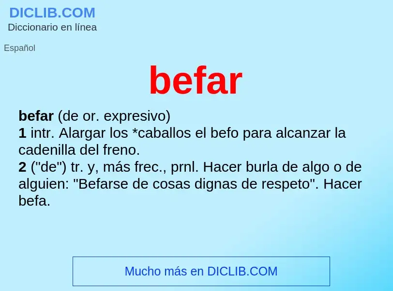 Wat is befar - definition