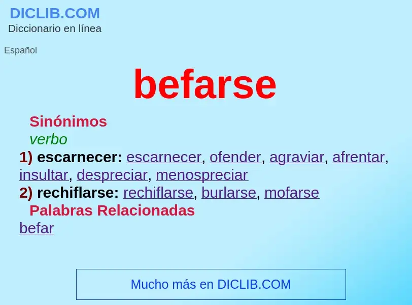 Wat is befarse - definition