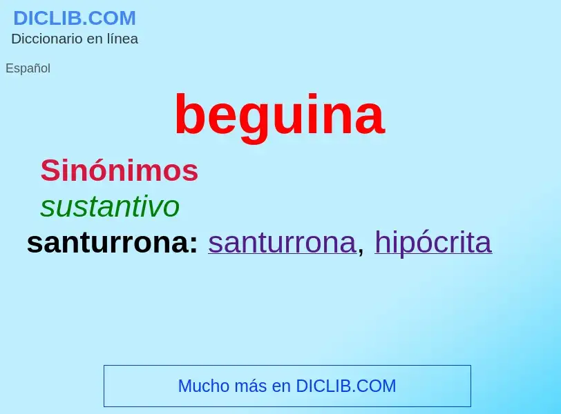 What is beguina - meaning and definition