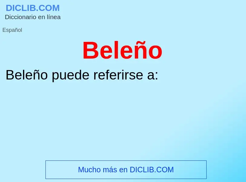 ¿Qué es Beleño? - significado y definición