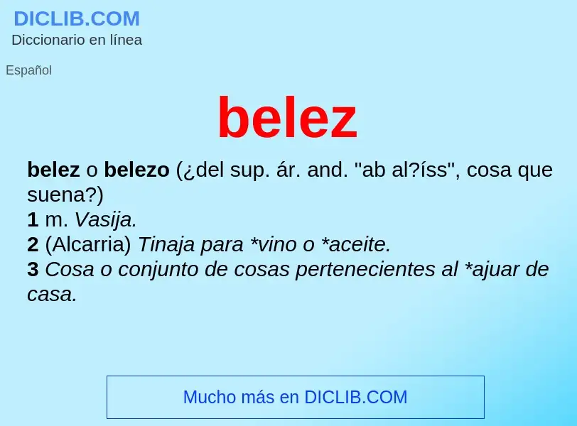 Wat is belez - definition