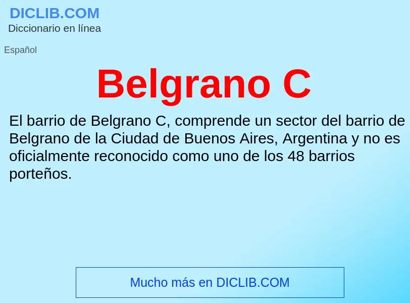 Что такое Belgrano C - определение