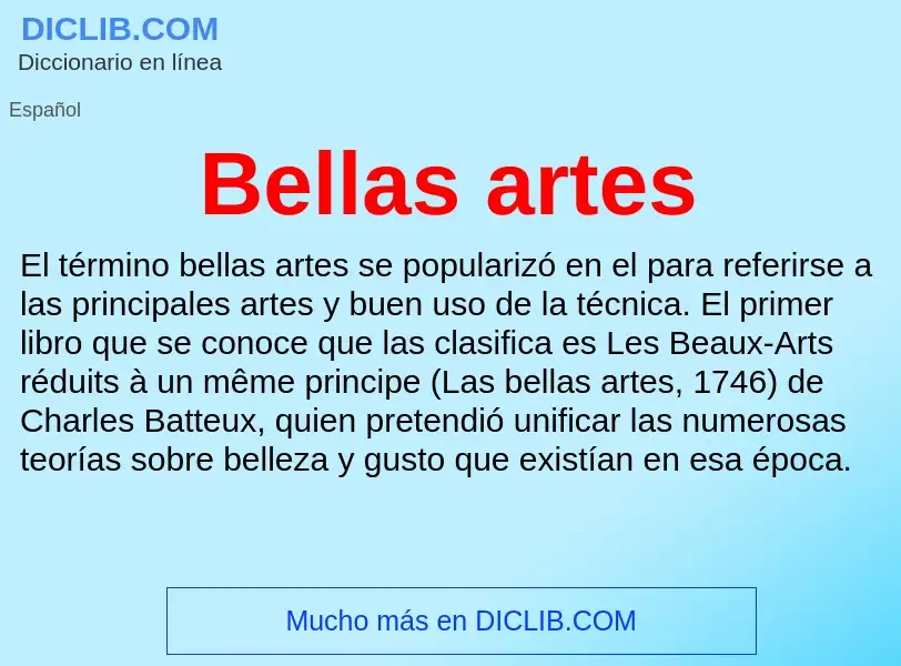 What is Bellas artes - definition