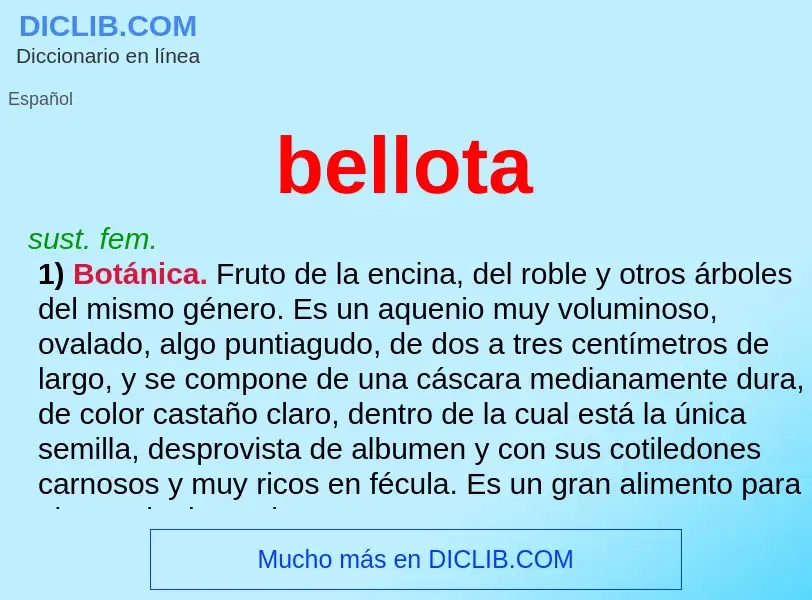 Was ist bellota - Definition