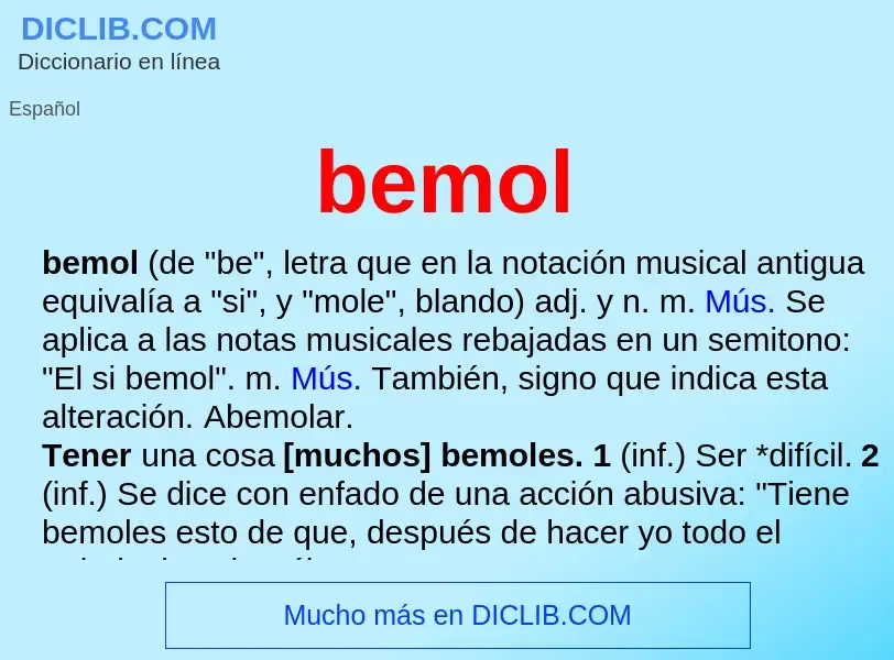 ¿Qué es bemol? - significado y definición