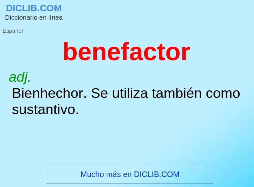 What is benefactor - definition