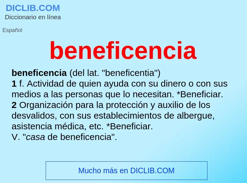 Was ist beneficencia - Definition