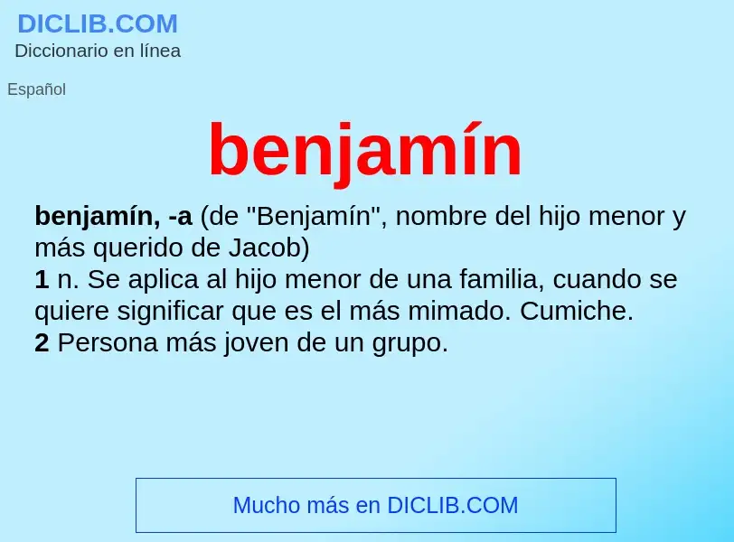 Wat is benjamín - definition