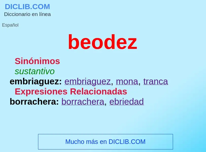 What is beodez - definition