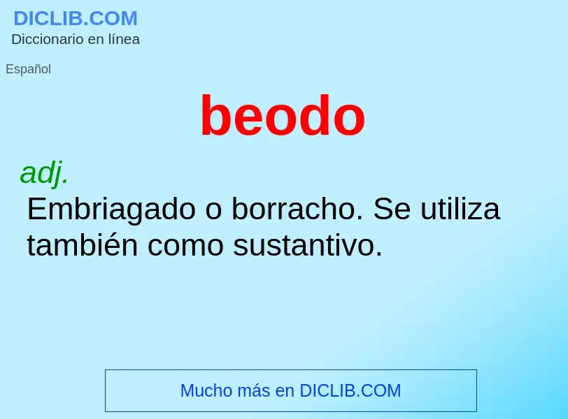 Wat is beodo - definition