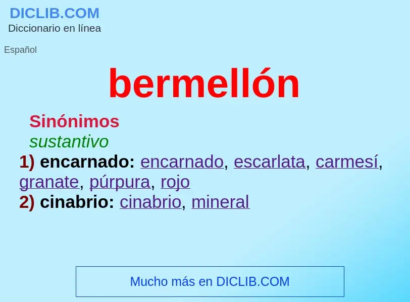 Che cos'è bermellón - definizione