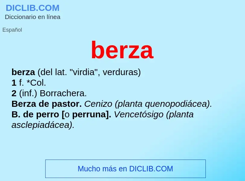 Che cos'è berza - definizione