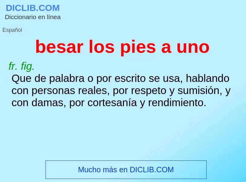 Wat is besar los pies a uno - definition