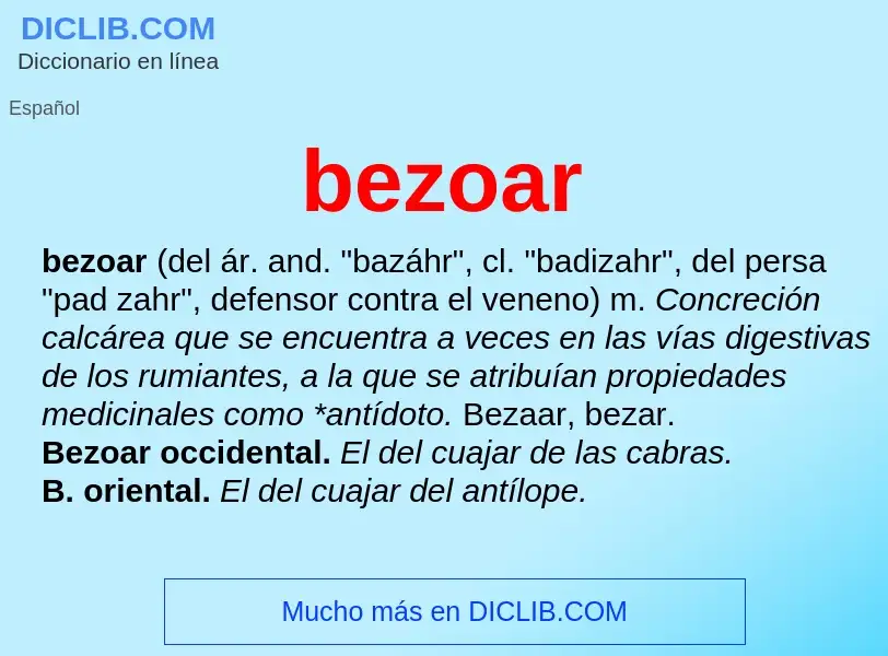 Was ist bezoar - Definition