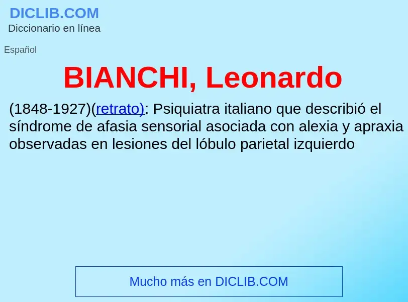 Τι είναι BIANCHI, Leonardo - ορισμός