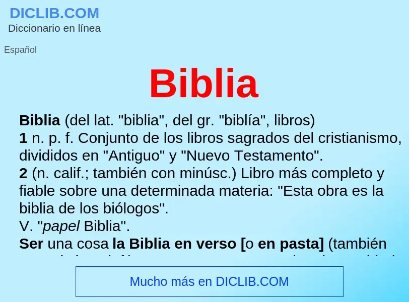 Wat is Biblia - definition