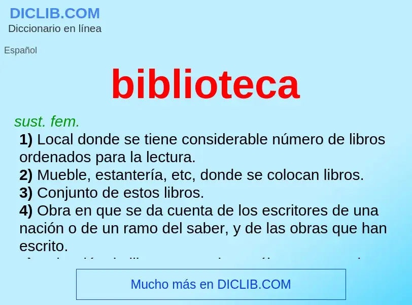 ¿Qué es biblioteca? - significado y definición