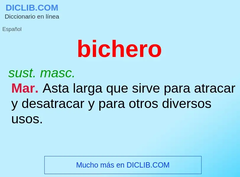 What is bichero - meaning and definition