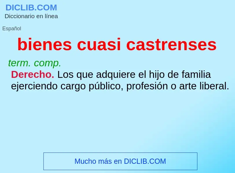 Wat is bienes cuasi castrenses - definition