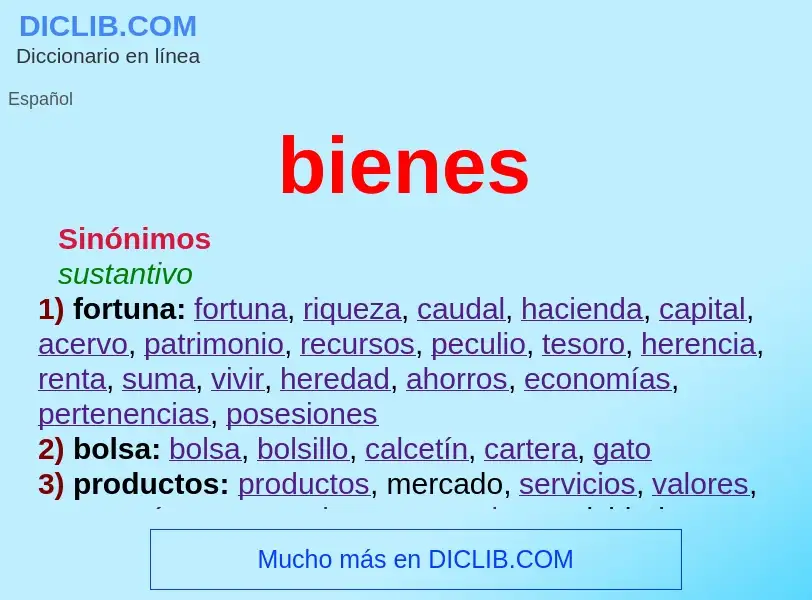 What is bienes - definition