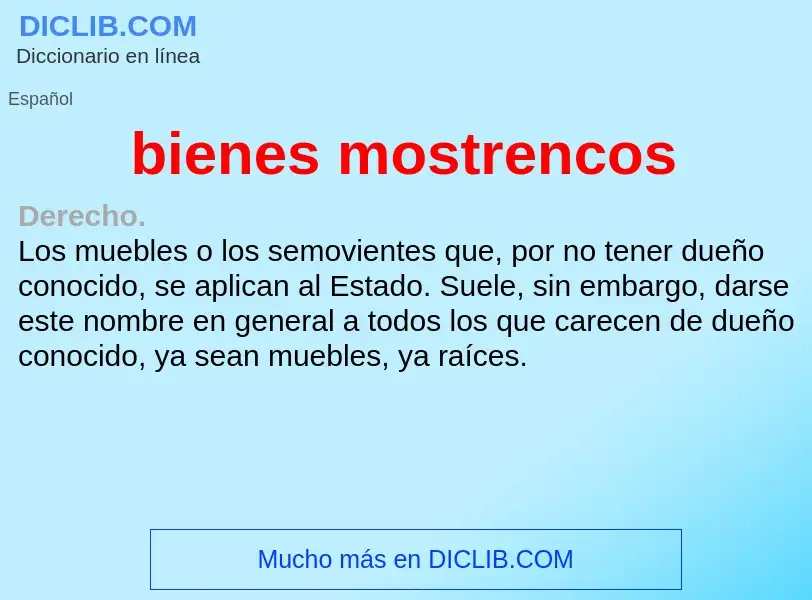 Wat is bienes mostrencos - definition