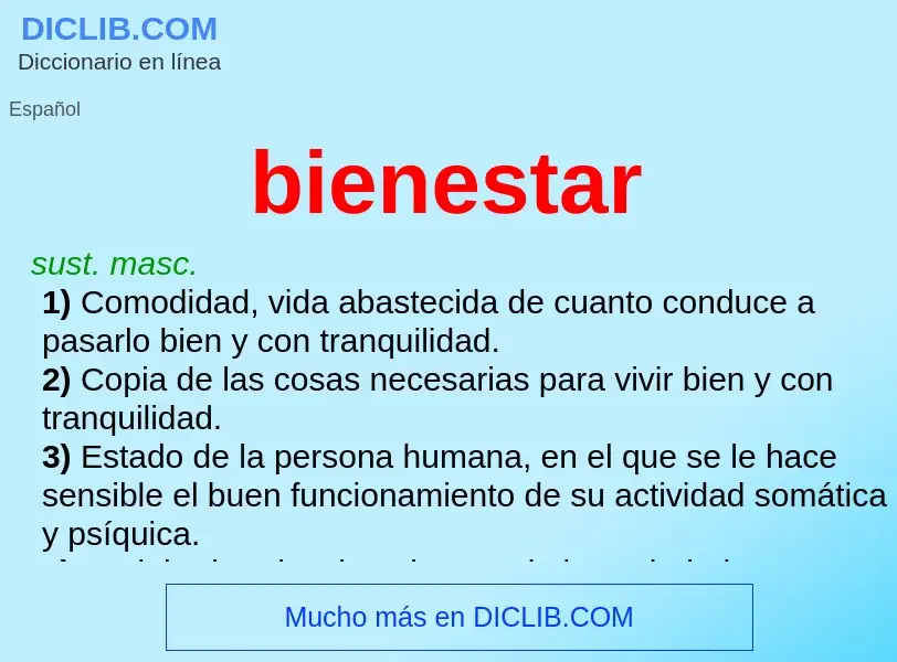 Wat is bienestar - definition