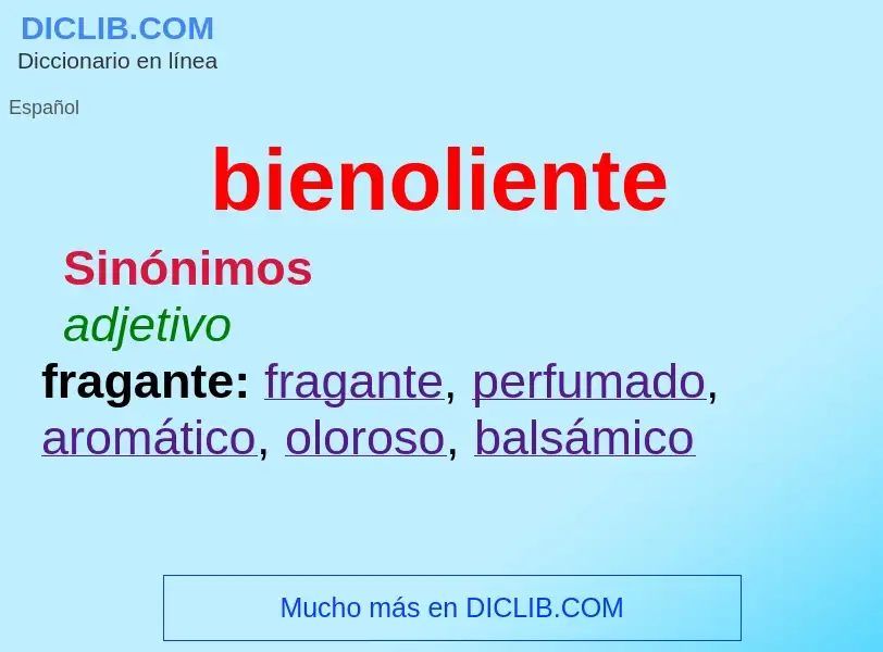 O que é bienoliente - definição, significado, conceito