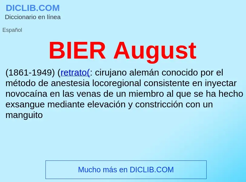 What is BIER August - definition